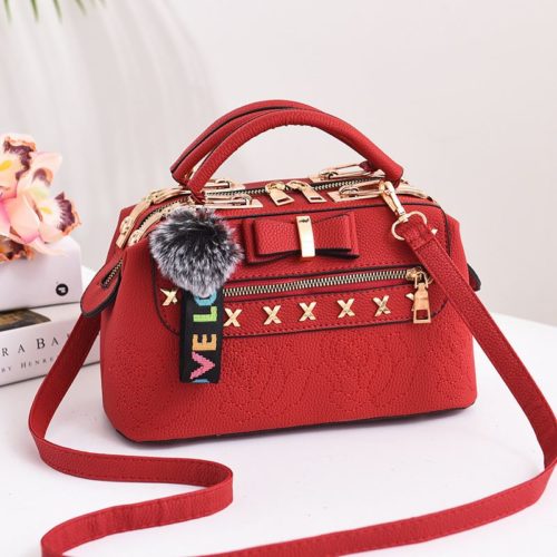 B0007-red Tas Doctor Bag Import Wanita Elegan