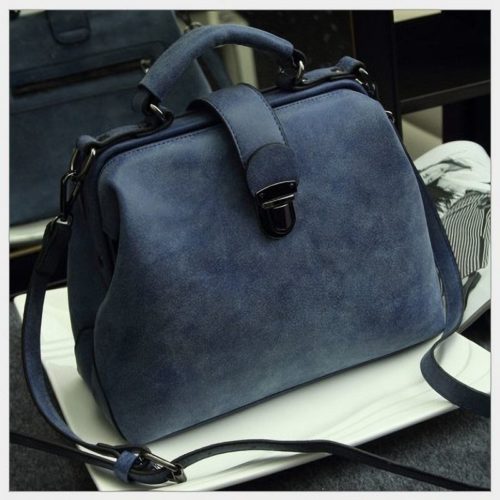 B010A-blue Tas Doctor Bag Selempang Wanita Elegan Import