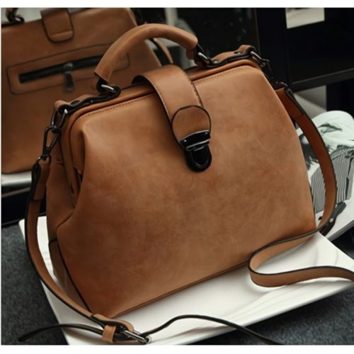 B010A-brown Tas Doctor Bag Selempang Wanita Elegan Import