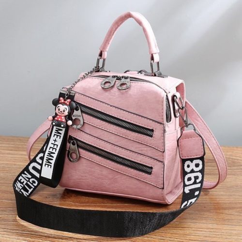 B1901-pink Tas Mini Ransel Homme + Femme (Bisa Selempang) Import