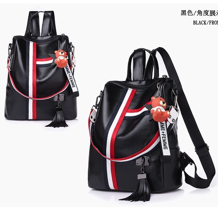 B910 JKT IDR.162.000 MATERIAL PU SIZE L27XH30XW12CM WEIGHT 500GR COLOR BLACK