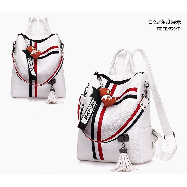 B910 JKT IDR.162.000 MATERIAL PU SIZE L27XH30XW12CM WEIGHT 500GR COLOR WHITE