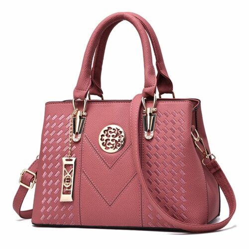 B91260-darkpink Tas Handbag Elegan Wanita Cantik Import Terbaru