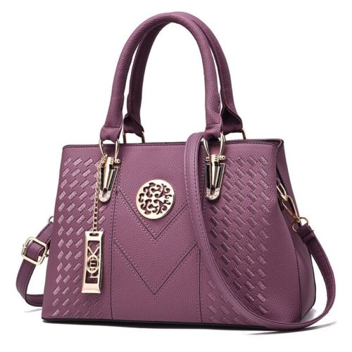 B91260-purple Tas Handbag Selempang Wanita Elegan Import