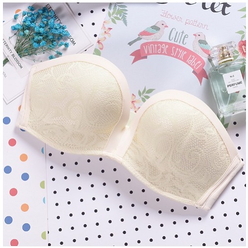 BR112 IDR.55.000 MATERIAL LACE CUP B WITH WIRE SIZE 32,36 COLOR BEIGE