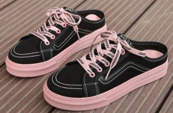 JSF3051-black Sepatu Sneaker Slip On Wanita Cantik Import