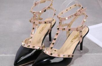 JSH772-black Sepatu Heels Wanita Elegan Import 8CM