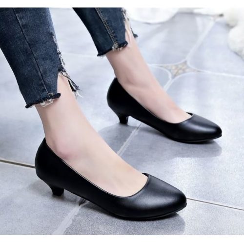 JSH801-black Sepatu Heels Pump Wanita Cantik Terbaru