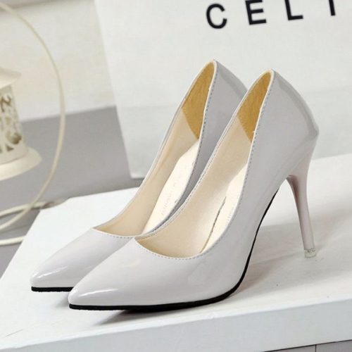 JSH9181-white Sepatu High Heels Wanita Elegan Import 9.5CM