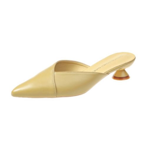 JSHM5-yellow Sandal Heels Rendah Comfy Wanita Cantik 3CM