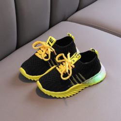JSK018-black Sepatu Sneakers Anak Imut Import Terbaru