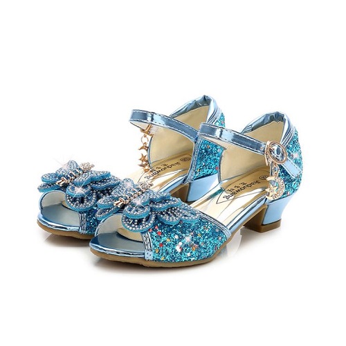 JSK178817-blue Sandal Sequin Pesta Anak Imut Cantik Terbaru