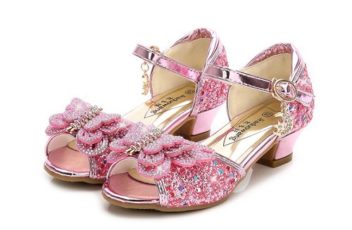 JSK178817-pink Sandal Sequin Pesta Anak Imut Cantik Terbaru