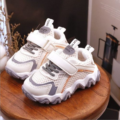 JSK2001-beige Sepatu Sneaker Anak Keren Import Terbaru