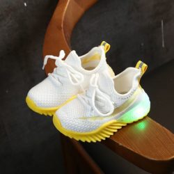 JSK2011-whiteyellow Sepatu Sneakers Anak Modis Import Terbaru