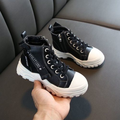 JSK2032-black Sepatu Kanvas Import Anak Keren Terbaru