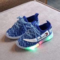 JSK603-blue Sepatu Sneakers Tali Anak Keren Import Terbaru