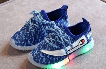 JSK603-blue Sepatu Sneakers Tali Anak Keren Import Terbaru
