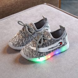 JSK603-gray Sepatu Sneakers Tali Anak Keren Import Terbaru