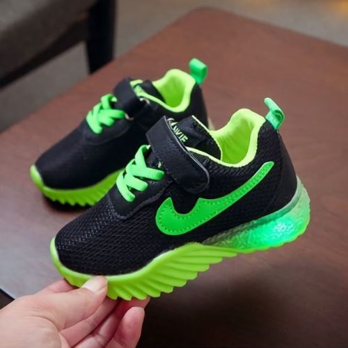 JSK622-green Sepatu Sneakers Anak Import Keren Terbaru