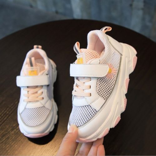 JSK909-pink Sepatu Sneakers Anak Unisex Keren Import