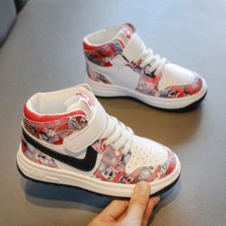 JSK9911-red Sepatu Sneakers Anak Keren Import Terbaru