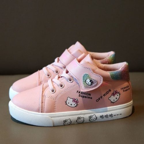 JSKD5-pink Sepatu Sneakers Hello Kitty Import Terbaru
