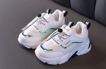 JSKH06-green Sepatu Sneakers Sport Anak Import Terbaru