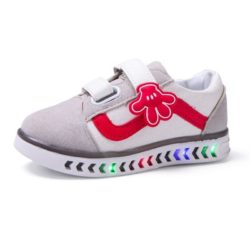 JSKSP1X-white Sepatu Sneakers LED Anak Import Terbaru