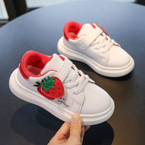 JSKW18-red Sepatu Sneakers Strawberry Anak Cewek Cantik