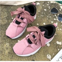 JSS0091-pink Sepatu Sneakers Fashion Wanita Cantik Import