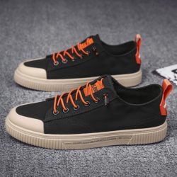 JSS0140-black Sepatu Sneakers Kets Flat Pria Keren Import