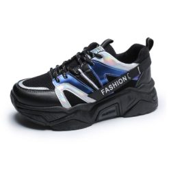 JSS235-black Sepatu Sneakers Wanita Cantik Import Terbaru