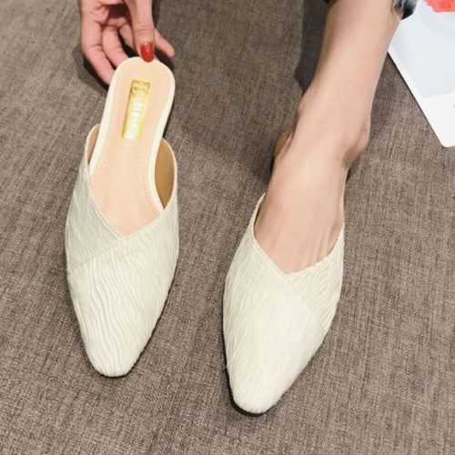 JSS2352-beige Sandal Slip On Wanita Cantik Import Elegan