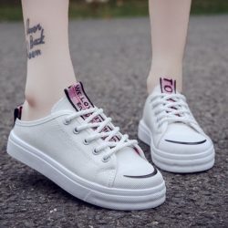 JSS5502-white Sepatu Sneakers Flat Fashion Wanita Import