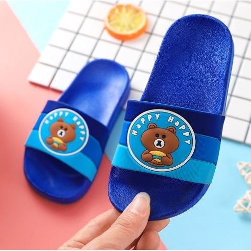 JSS6156-bearblue Sandal Flip Flop Anak Terbaru Import