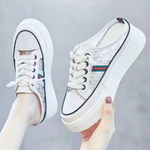 JSS66526-white Sepatu Sneakers Slip On Import Wanita Cantik