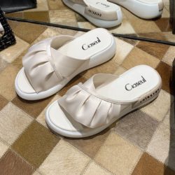 JSS6685-white Sandal Slip On Fashion Wanita Cantik Import