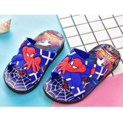 JSS671-blue Sandal Flip Flop Anak Motif Spiderman