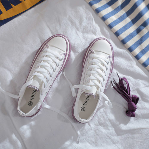 JSS71042-purple Sepatu Sneakers Flat Fashion Import Wanita