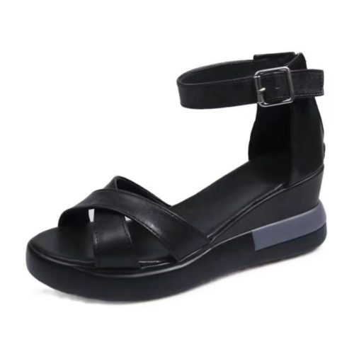 JSS7978-black Sandal Fashion Import Comfy Wanita Cantik