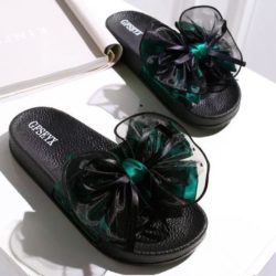 JSS808-green Sandal Import Nyaman Wanita Cantik