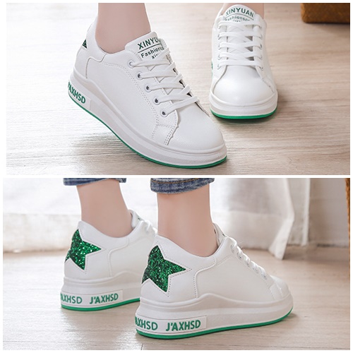 JSS8812-green Sepatu Sneakers Star Wanita Cantik Import