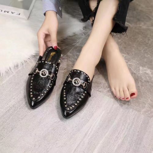 JSS923-black Sandal Pesta Import Wanita Cantik Elegan 3CM