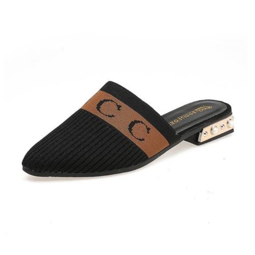 JSS929-black Sandal Fashion Import Wanita Cantik Terbaru 3CM