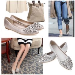 JSSA2-silver Sepatu Flat Fashion Wanita Cantik Terbaru