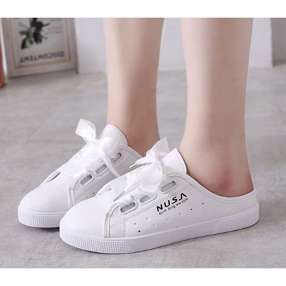 JSSA906-white Sepatu Sneakers Slip On Wanita Cantik Import