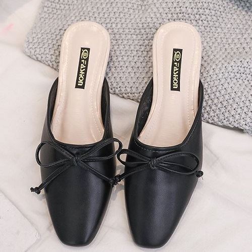JSSB222-black Sandal Slip On Fashion Wanita Cantik