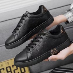 JSSB83-black Sepatu Sneakers Jalan Pria Modis Import