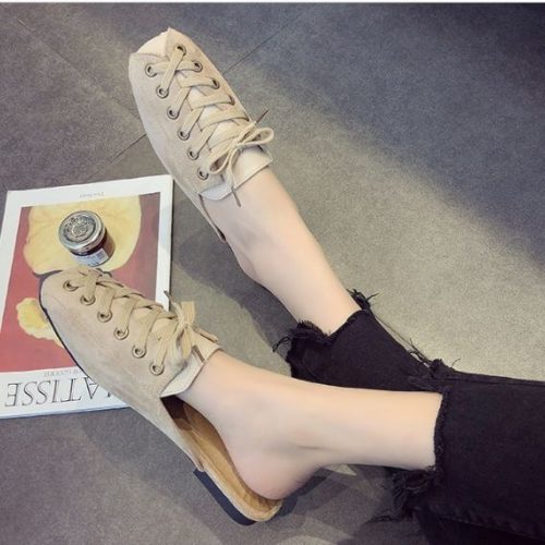 JSSC39-beige Slip On Shoes Wanita Cantik Import Terbaru